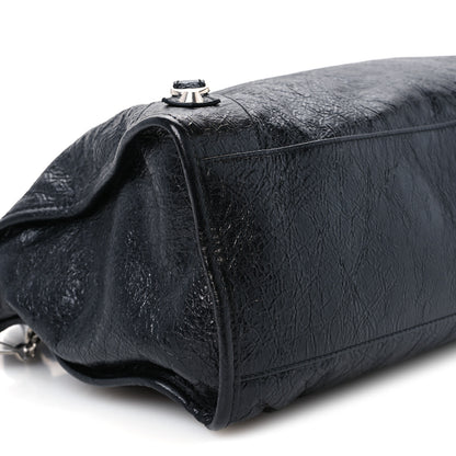 Balenciaga Agneau Arena Silver Hardware Medium Le City Black 9 of 11