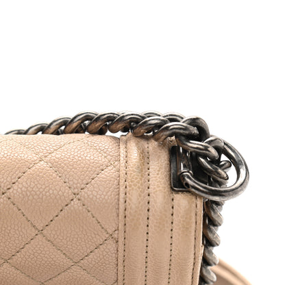 Chanel Caviar Quilted Small Boy Flap Light Beige 13 of 14
