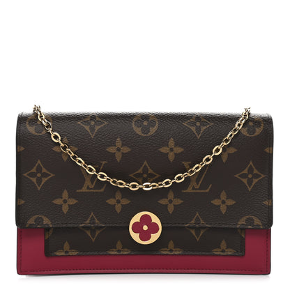 Louis Vuitton Monogram Flore Chain Wallet Fuchsia 1 of 9