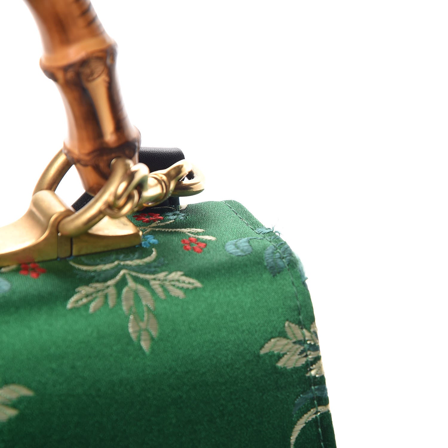 Gucci Jacquard Bamboo Web Floral Medium Dionysus Top Handle Bag Green Red 5 of 9