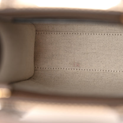 Gucci Monogram Jumbo GG Textured Dollar Calfskin Web Mini Vertical Tote Camel Ebony New Acero 12 of 12