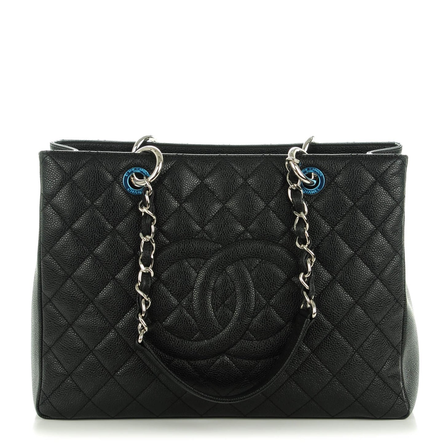 Caviar Quilted Grand Shopping Tote GST Black