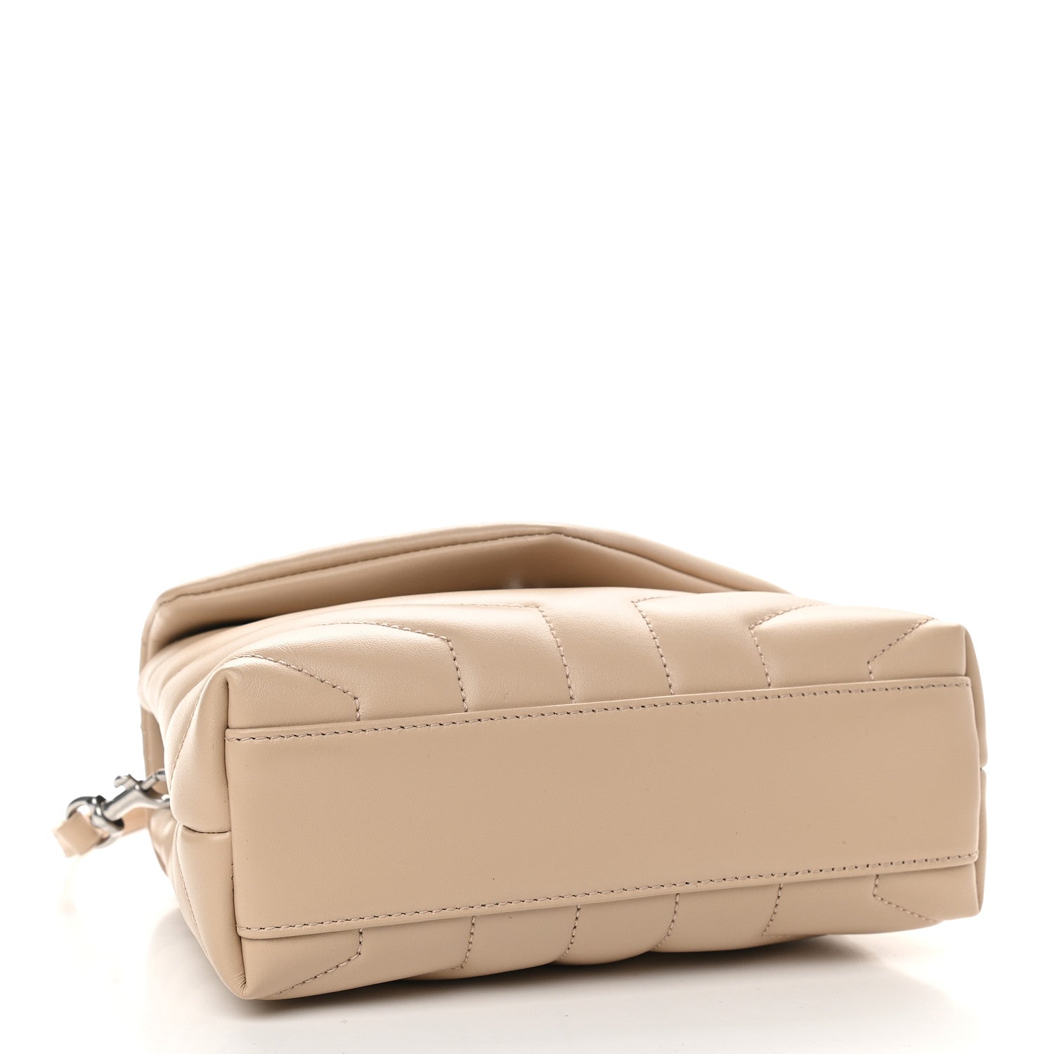 Saint Laurent Calfskin Y Quilted Monogram Toy Loulou Crossbody Bag Nude Powder 3 of 8