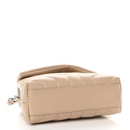 Saint Laurent Calfskin Y Quilted Monogram Toy Loulou Crossbody Bag Nude Powder 3 of 8