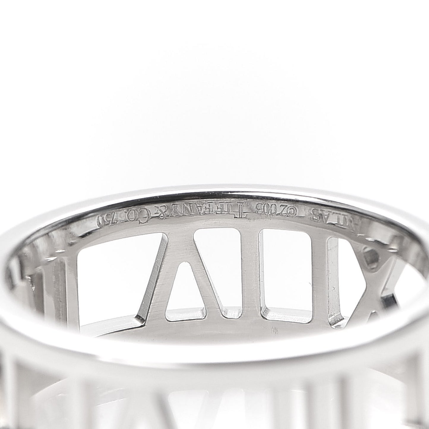 18K White Gold Atlas Open Ring 52 6