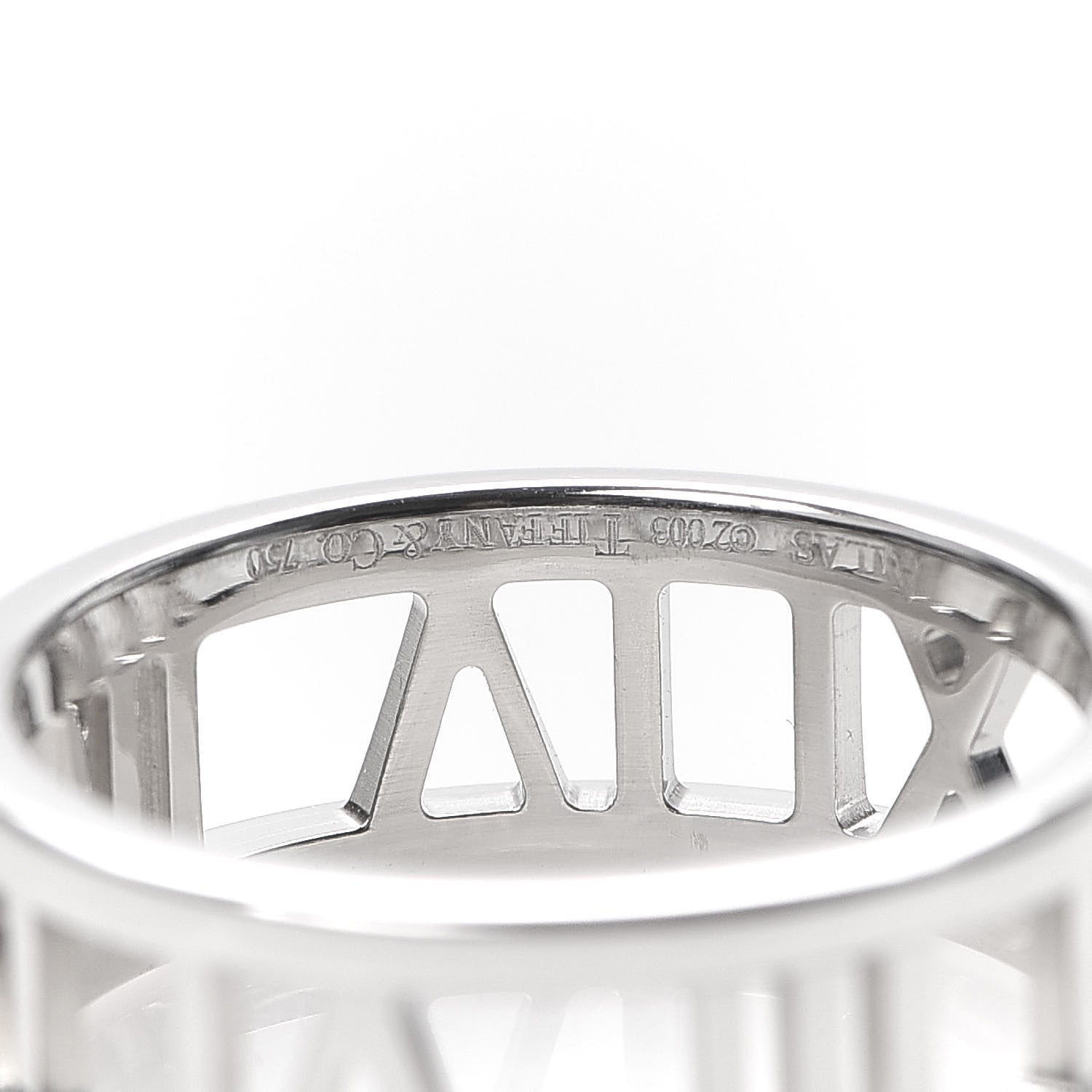 Tiffany 18K White Gold Atlas Open Ring 52 6 4 of 4