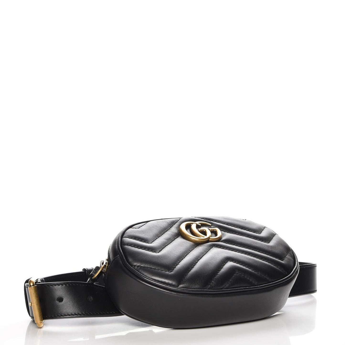 Calfskin Matelasse GG Marmont Belt Bag 75 30 Black