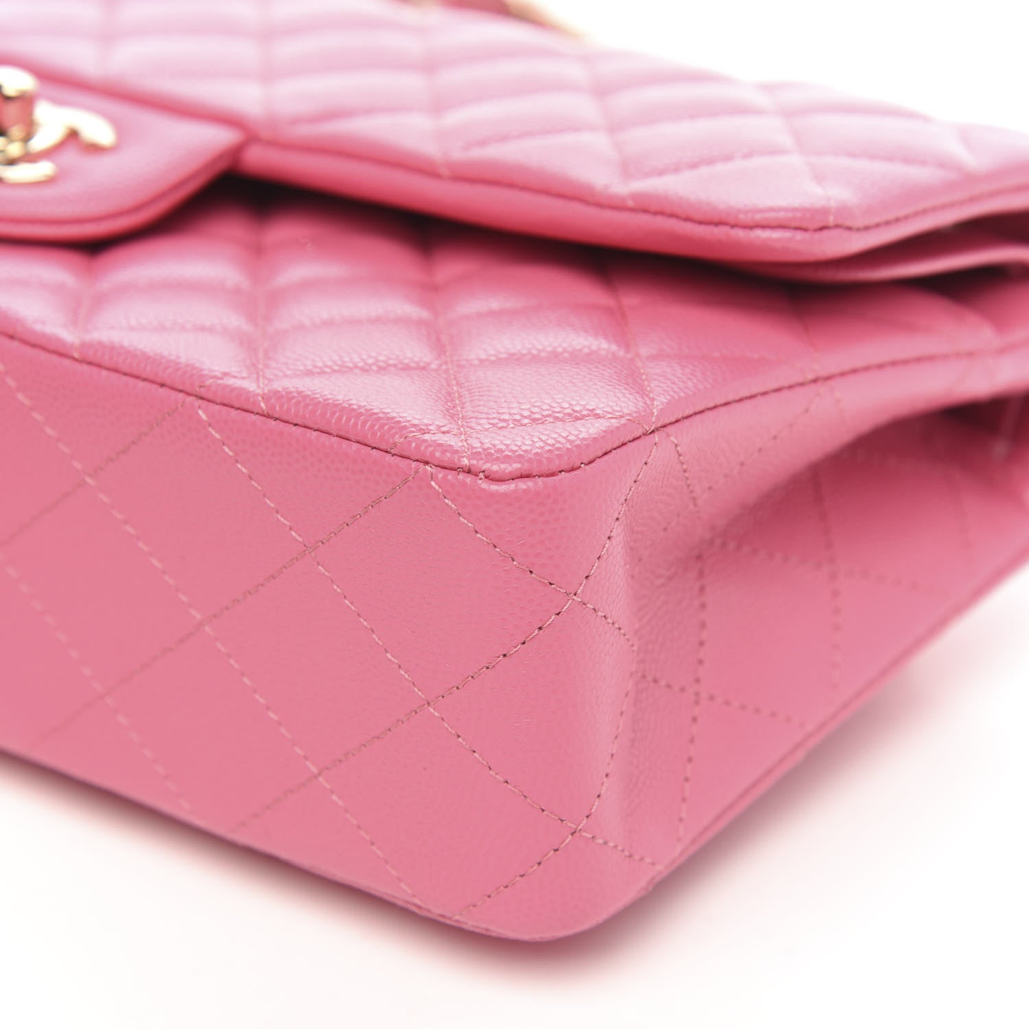 Chanel Caviar Quilted Medium Double Flap Pink 9 of 9