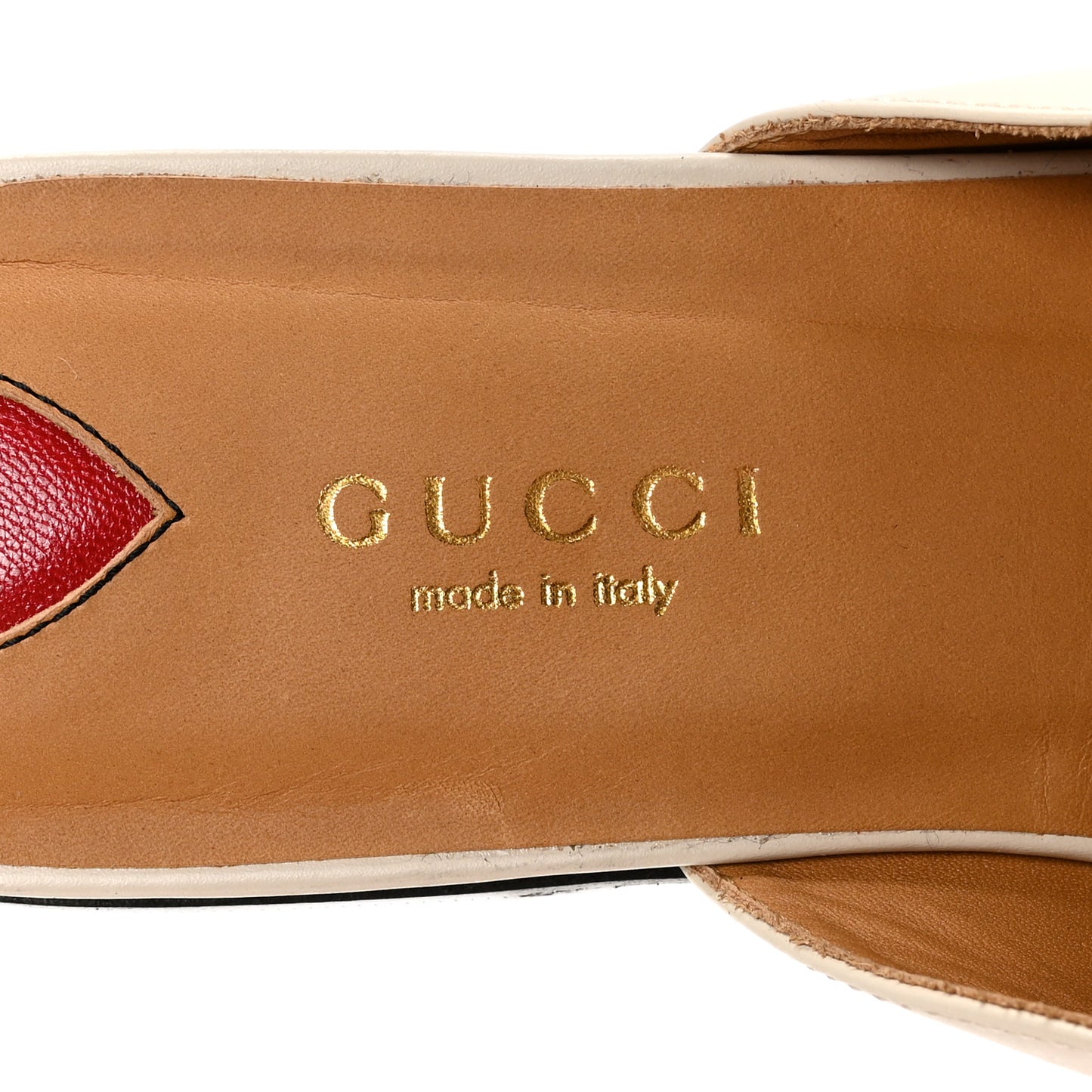 Calfskin Web Womens Peyton GG Slippers 36.5 Mystic White