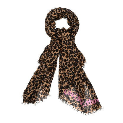 Louis Vuitton Cashmere Silk Leopard Etole Stole Marron 1 of 4