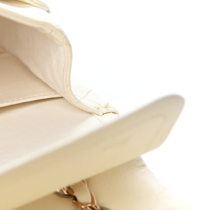 Chanel Lambskin Quilted Medium Double Flap White 21 of 25