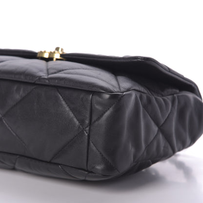 Chanel Goatskin Quilted Large 19 Flap Black 7 of 9