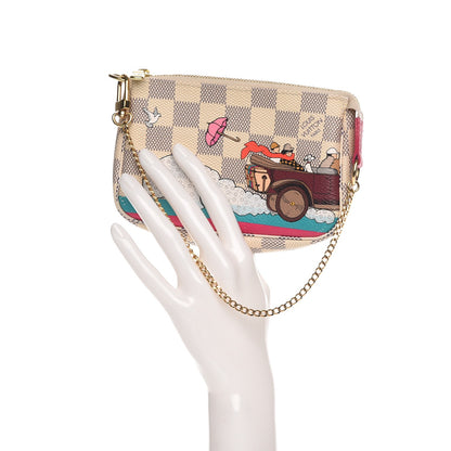 Louis Vuitton Damier Azur 2015 Christmas Animation Mini Pochette Accessories 2 of 8