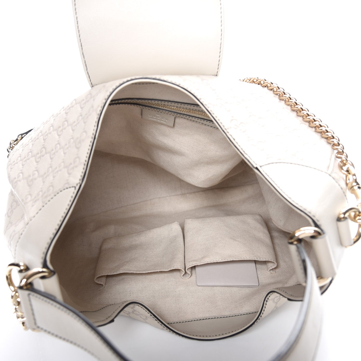 Gucci Guccissima Signature Medium Emily Hobo Mystic White 6 of 8