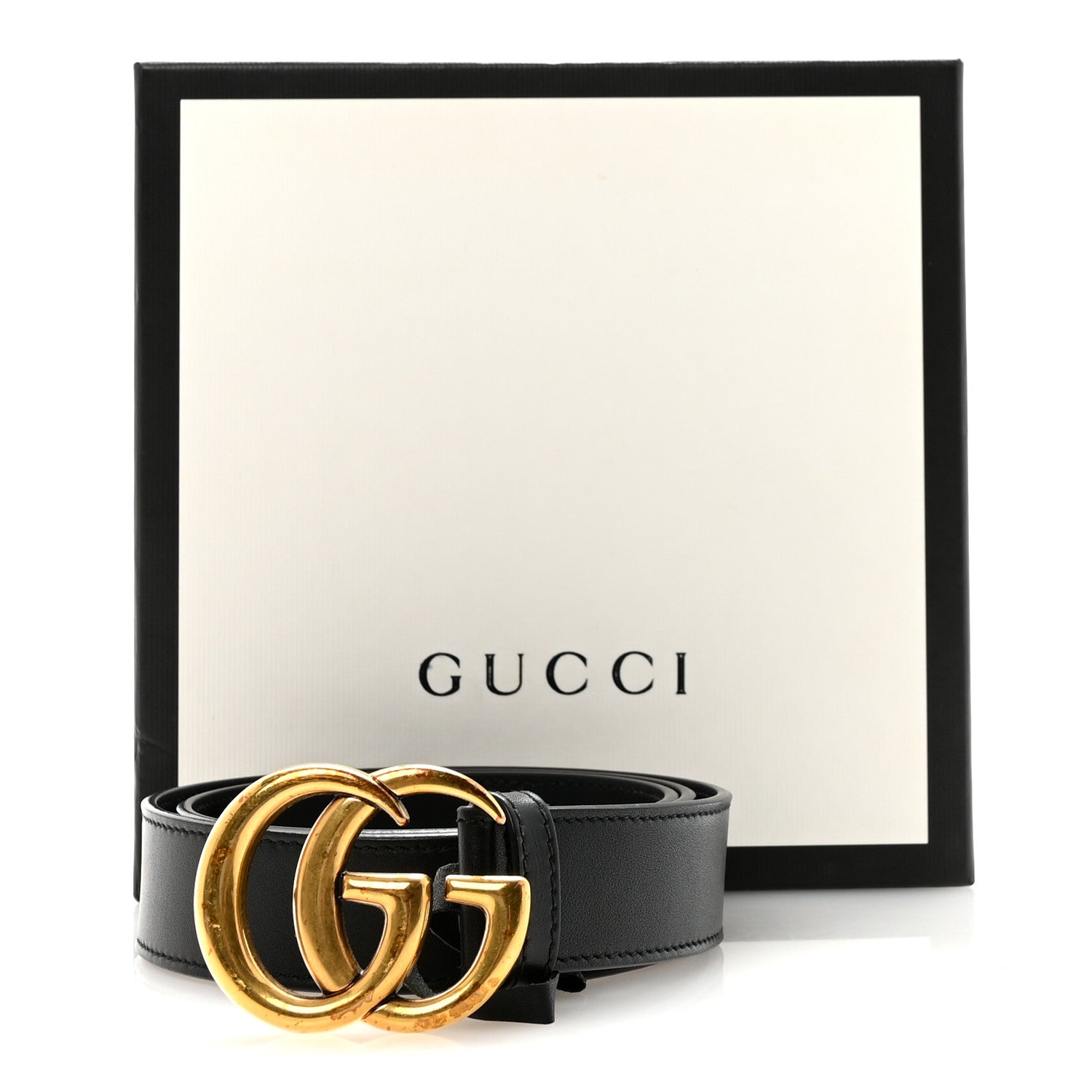 Gucci Calfskin Double G 80 32 Belt Black 6 of 6
