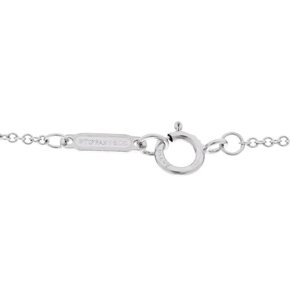 Tiffany 18K White Gold Diamond Enchant Heart Key Pendant Necklace 4 of 6