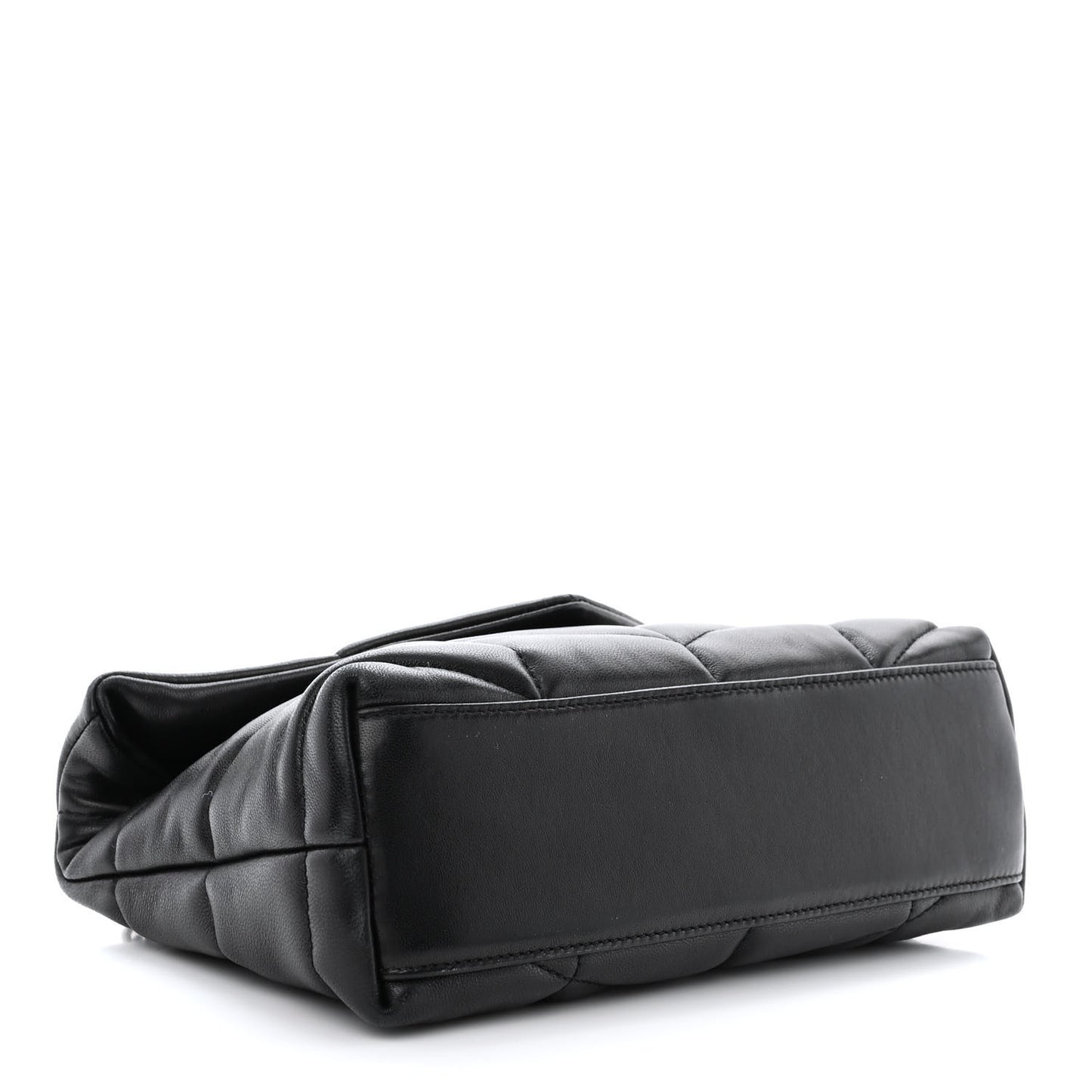 Lambskin Quilted Toy Loulou Puffer Monogram Chain Satchel Black