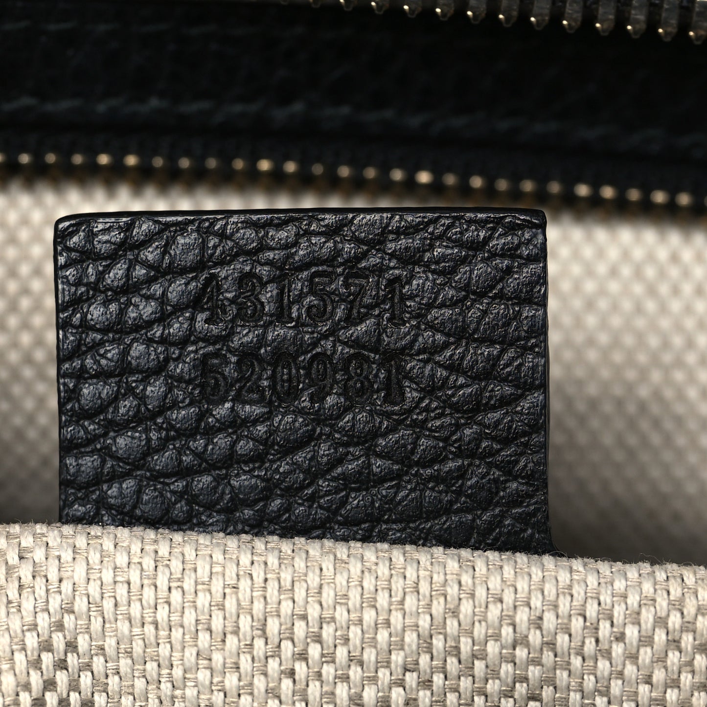 Pebbled Calfskin Medium Soho Top Handle Satchel Black
