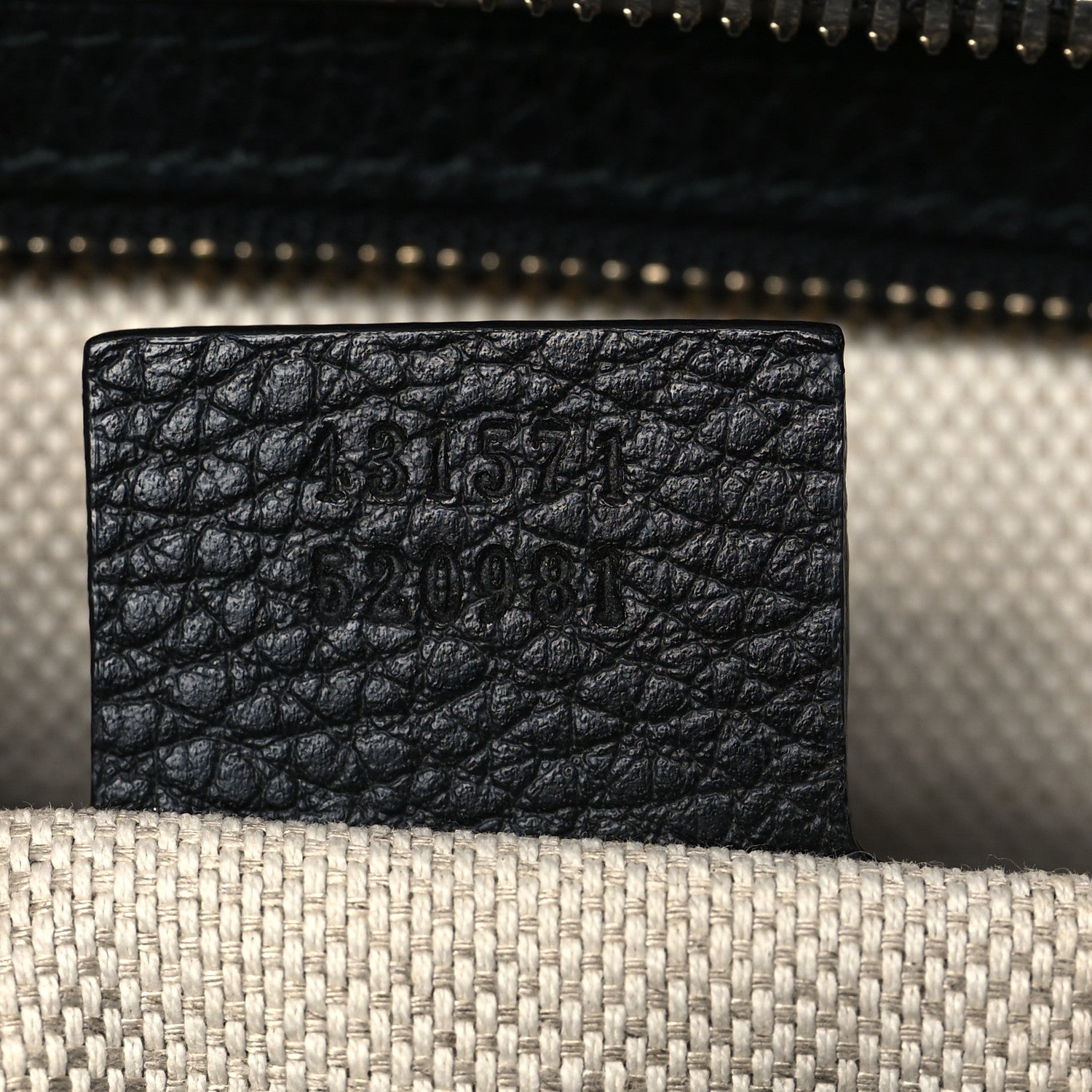 Gucci Pebbled Calfskin Medium Soho Top Handle Satchel Black 7 of 11