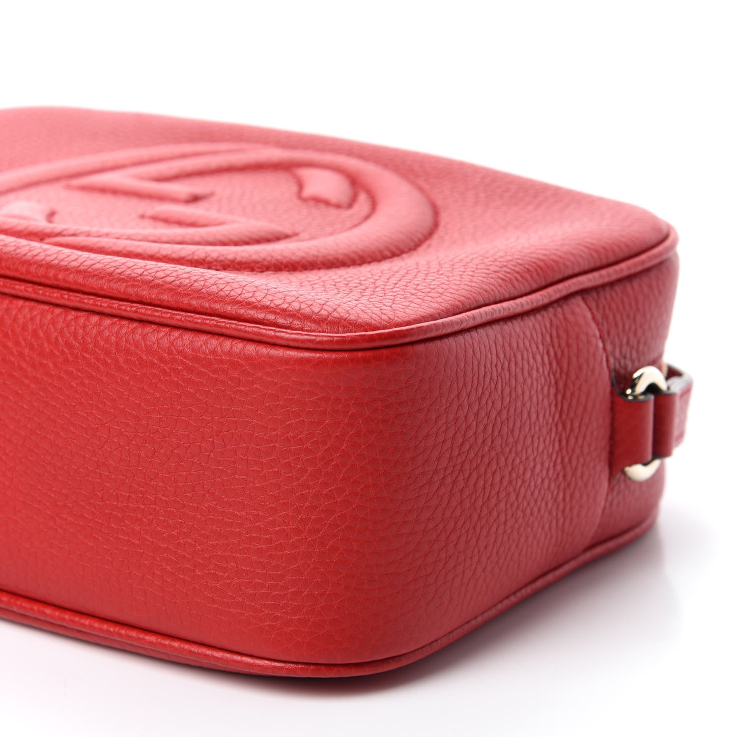 Gucci Pebbled Calfskin Small Soho Disco Bag Tabasco Red 7 of 10