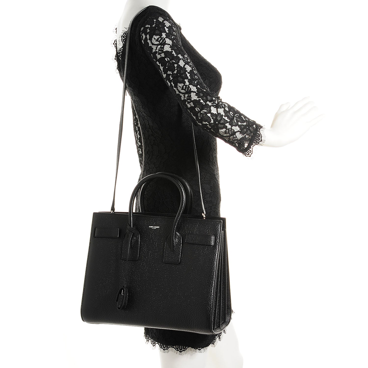 Louis Vuitton Grained Calfskin Small Sac De Jour Black 2 of 9