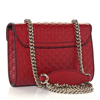 Gucci Soft Microguccissima Mini Emily Chain Shoulder Bag Rosso 3 of 11