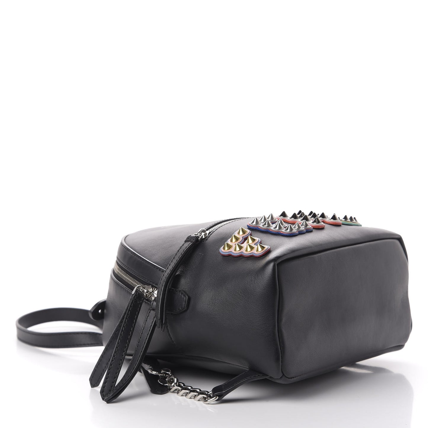 Vitello Century Fun Fair Metal Studded Mini Backpack Black Multicolor