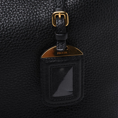 Prada Vitello Daino Side Zip Tote Black 17 of 25