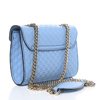 Gucci Soft Microguccissima Mini Emily Chain Shoulder Bag Mineral Blue 3 of 13