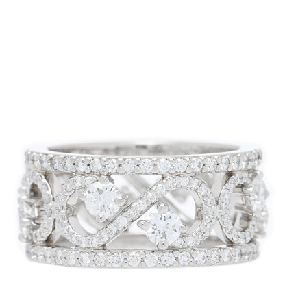 Tiffany Platinum Diamond Enchant Scroll Ring 48 4.5 1 of 5