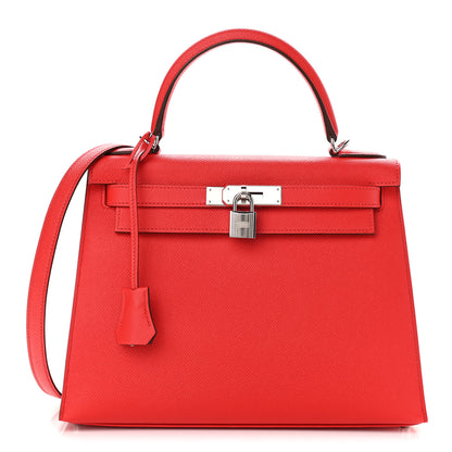 Hermes Epsom Verso Kelly Sellier 28 Rouge de Coeur Rouge Grenat 1 of 8