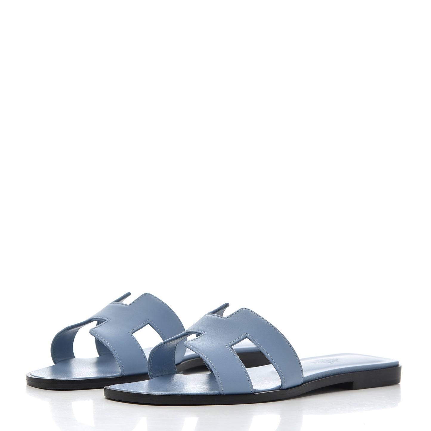 Calfskin Oran Sandals 37 Bleu Bleuet