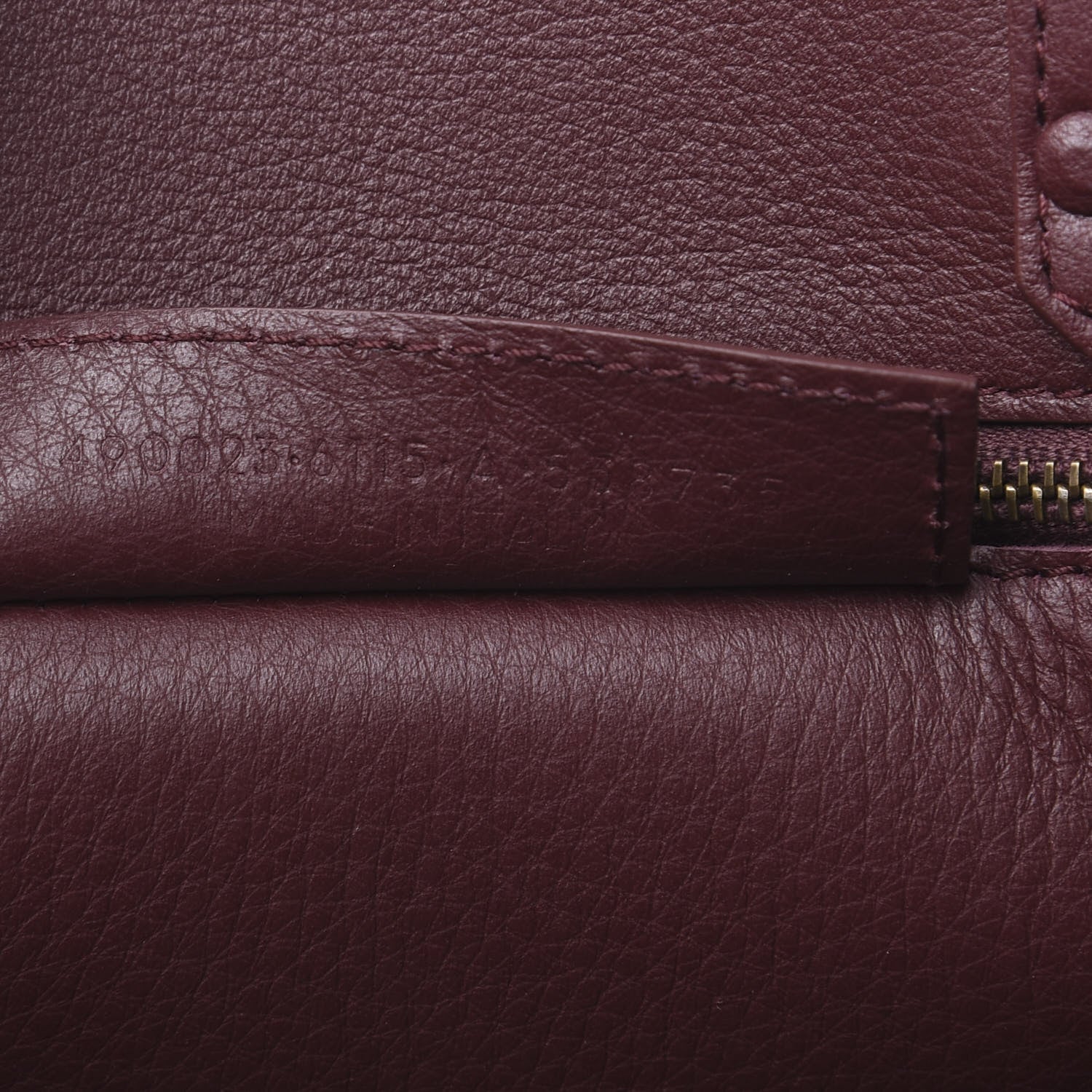 Balenciaga Calfskin Blackout Hardware Perforated Papier B4 Tote Burgundy 7 of 9
