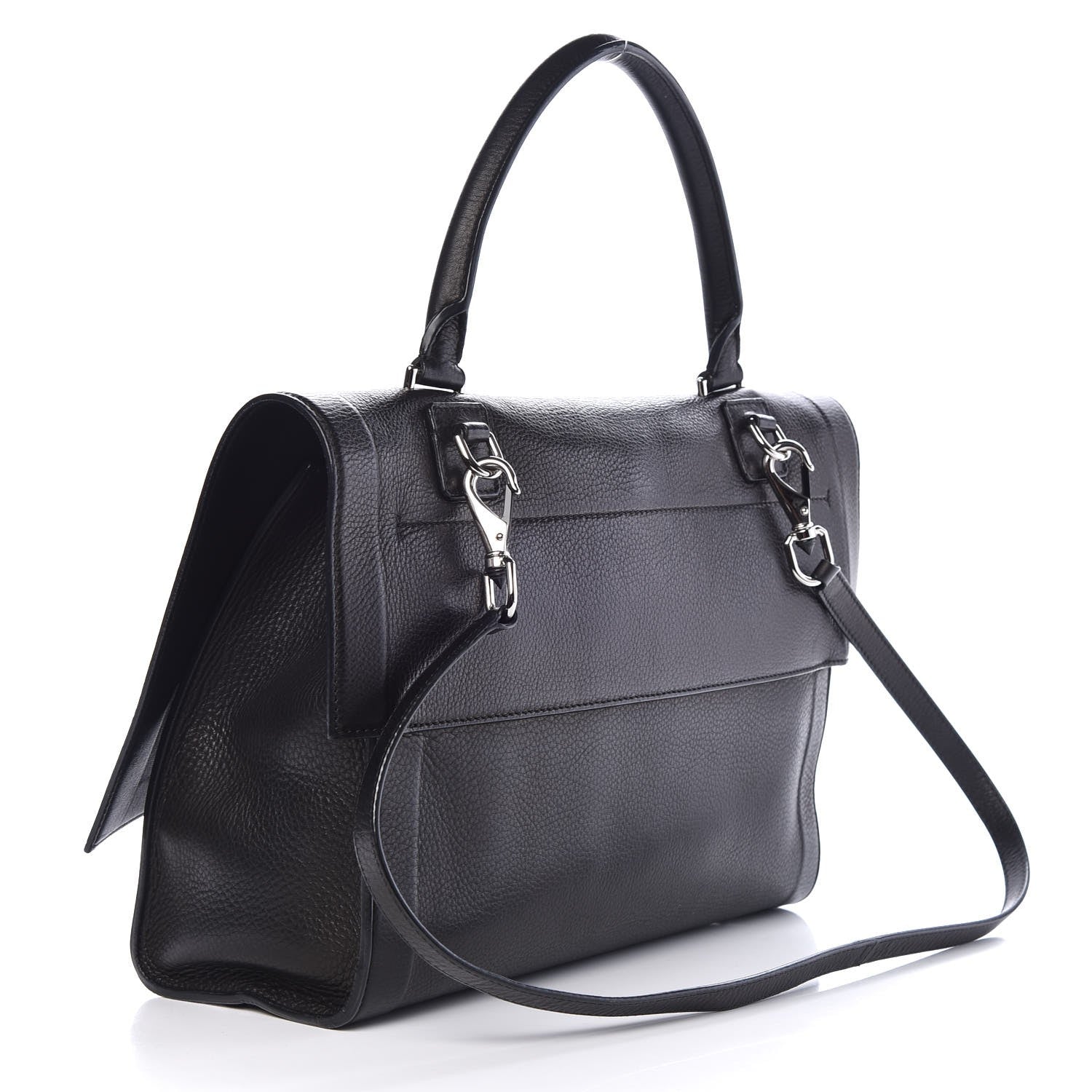 Givenchy Grained Calfskin Medium Shark Lock Satchel Black 3 of 7