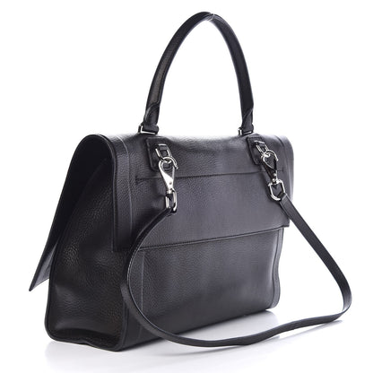 Givenchy Grained Calfskin Medium Shark Lock Satchel Black 3 of 7