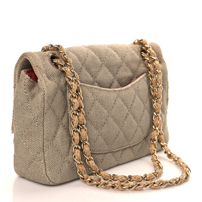 Chanel Canvas Quilted Mini Rectangular Flap Beige 2 of 8