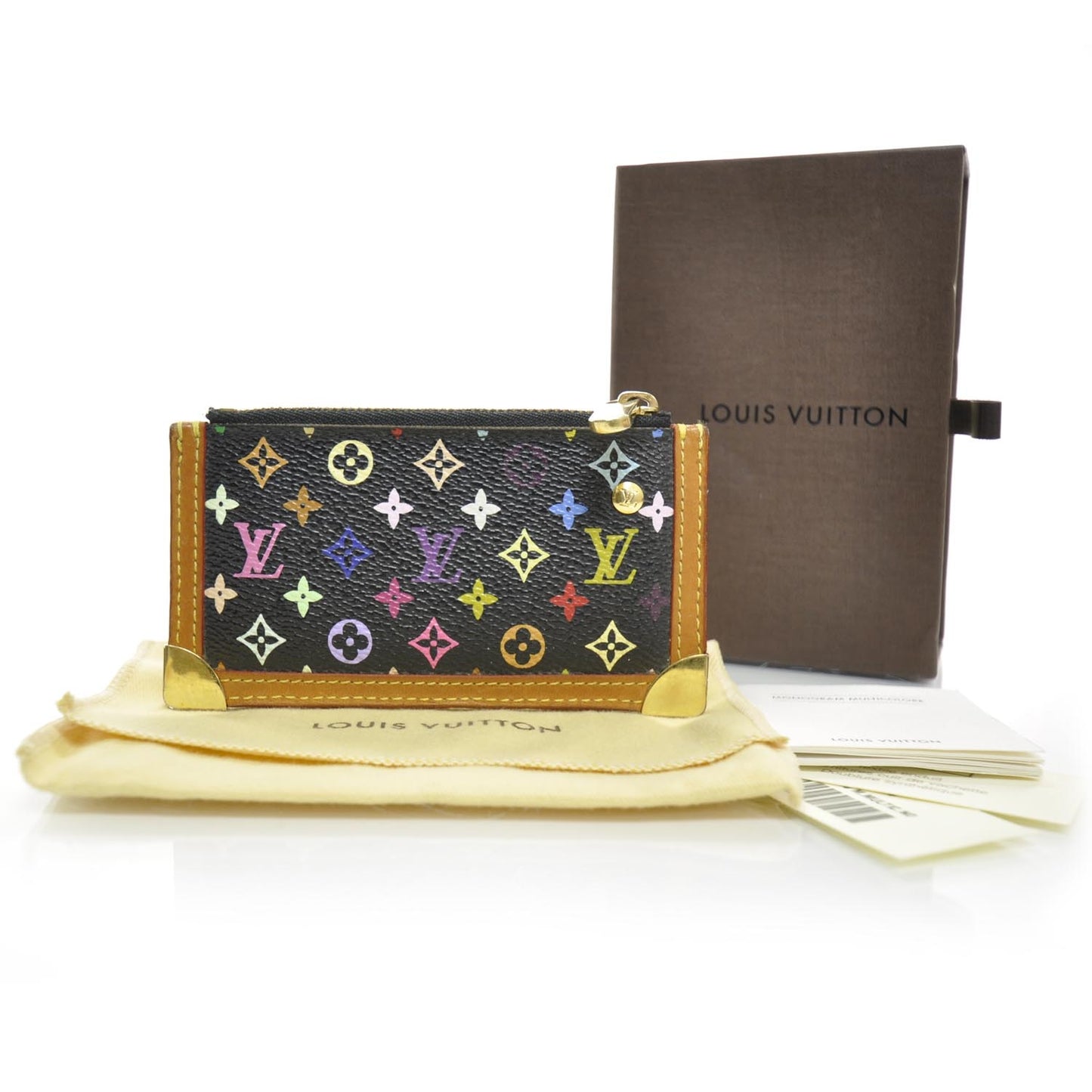 Monogram Multicolor Key Pouch Black