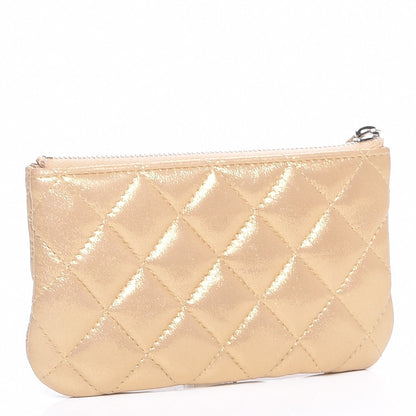 Chanel Metallic Lambskin Star Embossed Coin Purse Case Gold 3 of 7
