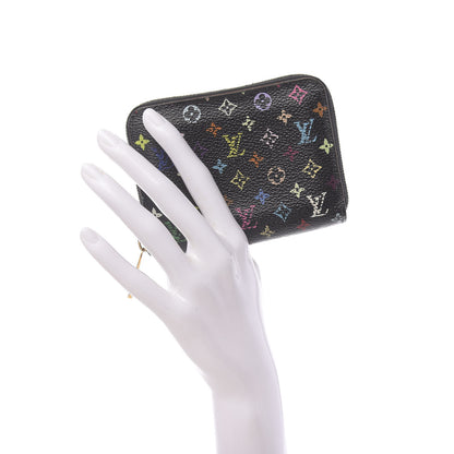 Louis Vuitton Monogram Multicolor Zippy Coin Purse Black Violet 2 of 6