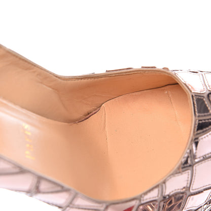 Christian Louboutin Crepe Satin Sequins Sobek 140 Pumps 39 Tourterelle 8 of 17