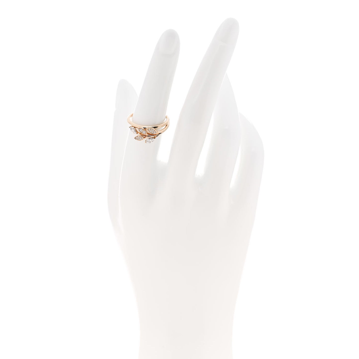 18K Rose Gold Diamond Victoria Vine Ring 52 6