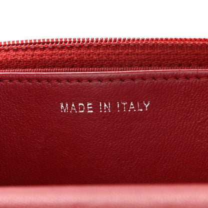 Chanel Lambskin Quilted Wallet On Chain WOC Red 7 of 11