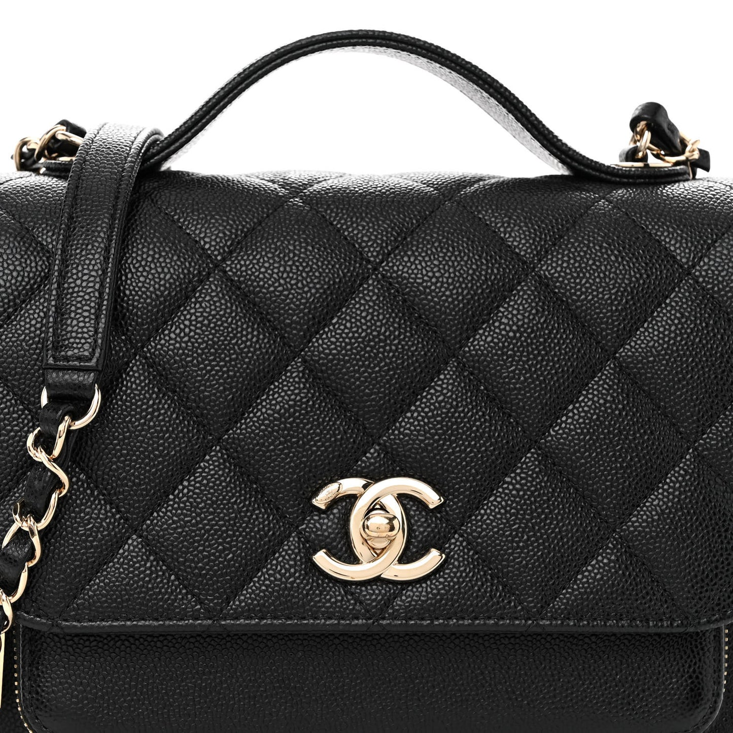 Caviar Quilted Medium Business Affinity Flap Black