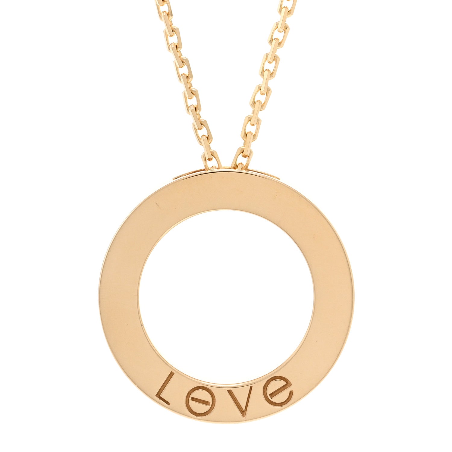 Cartier 18K Yellow Gold Diamond LOVE Paved Necklace 4 of 7