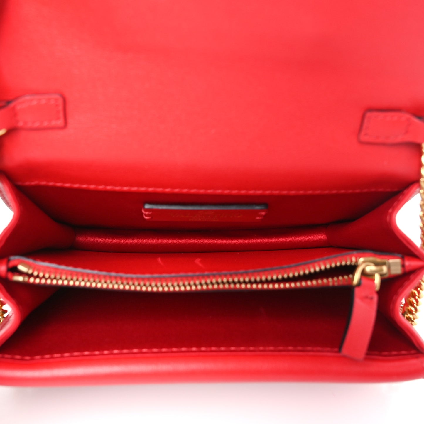 Smooth Calfskin Mini VRing Crossbody Bag Rouge Pur