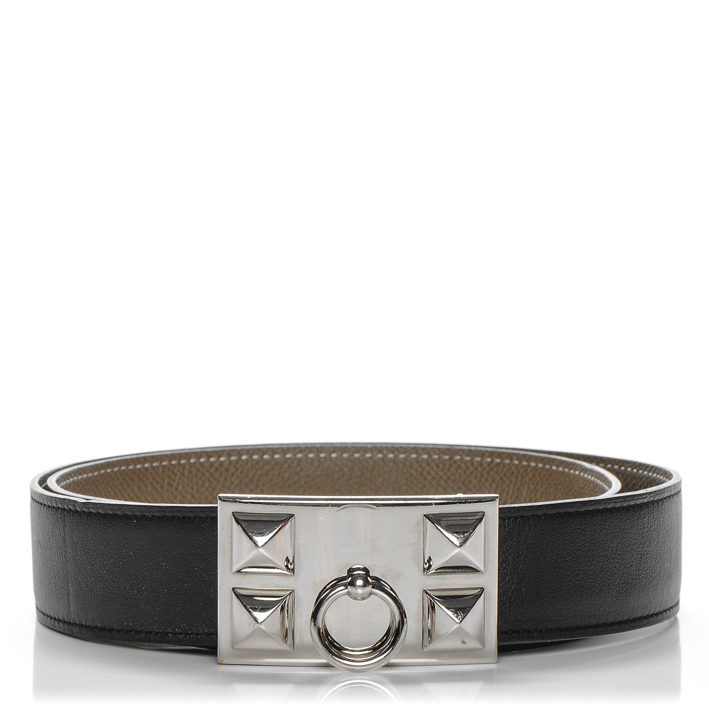Swift Epsom 32mm Collier De Chien CDC Belt 85 Black Etoupe