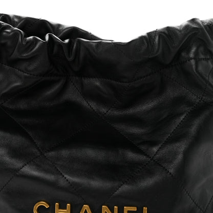 Chanel Shiny Calfskin Quilted Small Chanel 22 Black 9 of 11