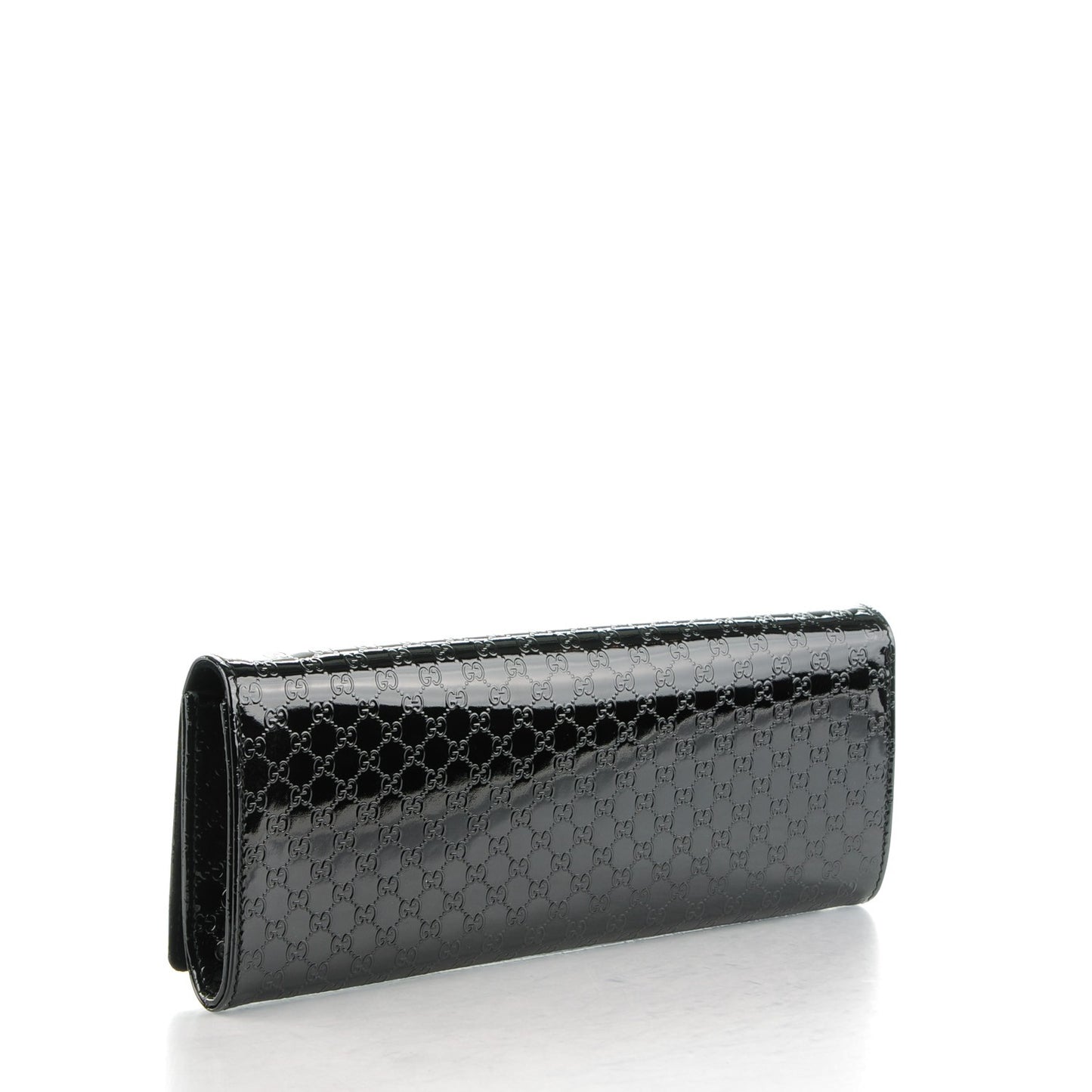 Patent Microguccissima Small Broadway Clutch Black
