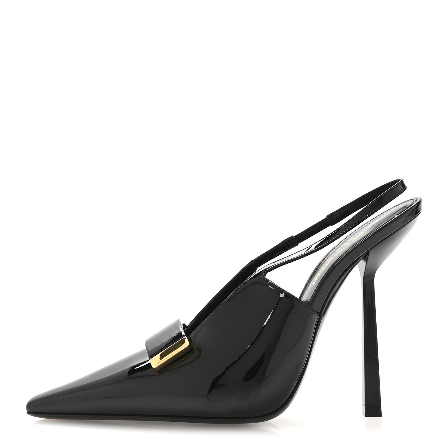 Saint Laurent Vernice Grupy Madame 115mm Slingback Pumps 37 Black 1 of 9