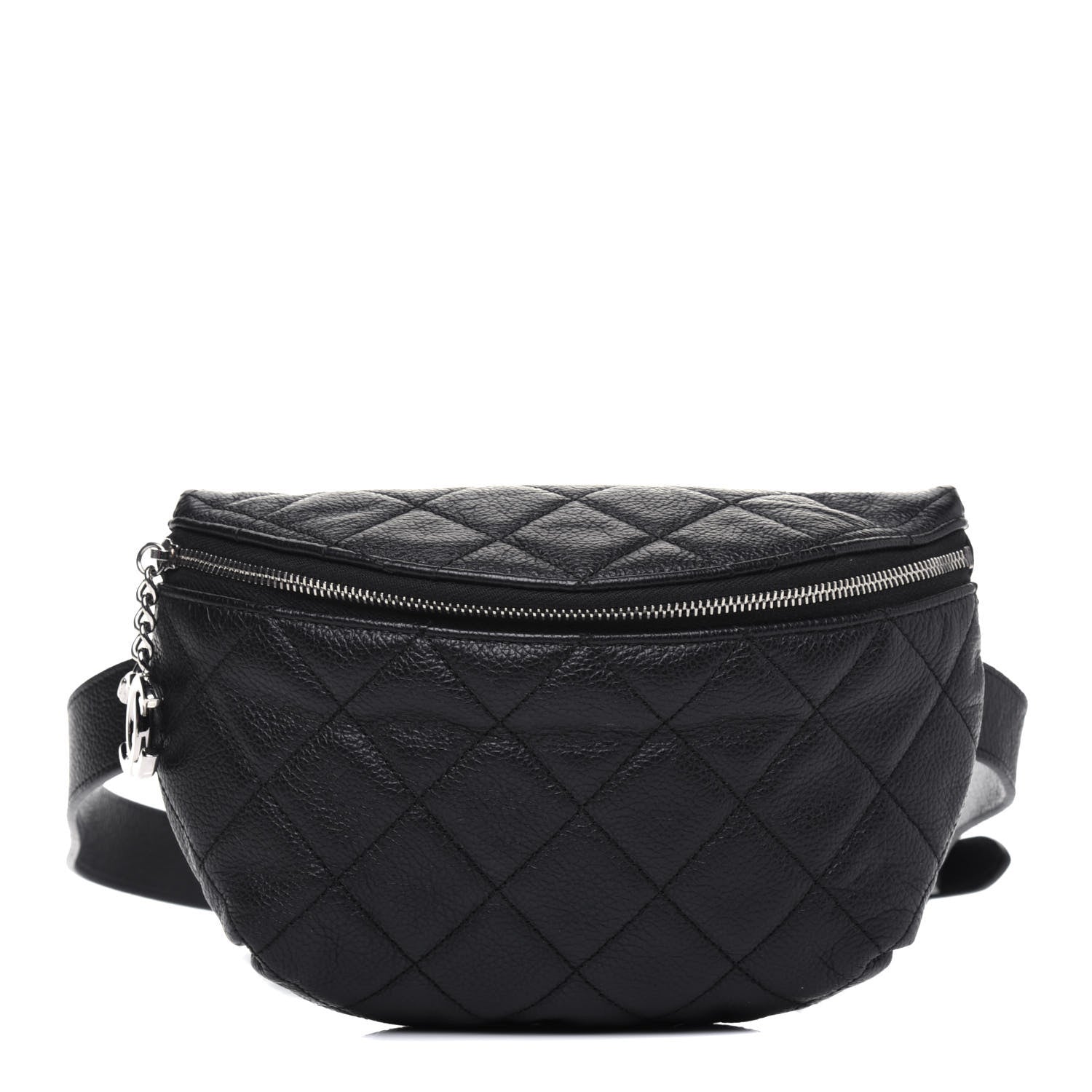 Chanel Grained Calfskin Quilted Waist Belt Bag Black 1 of 14